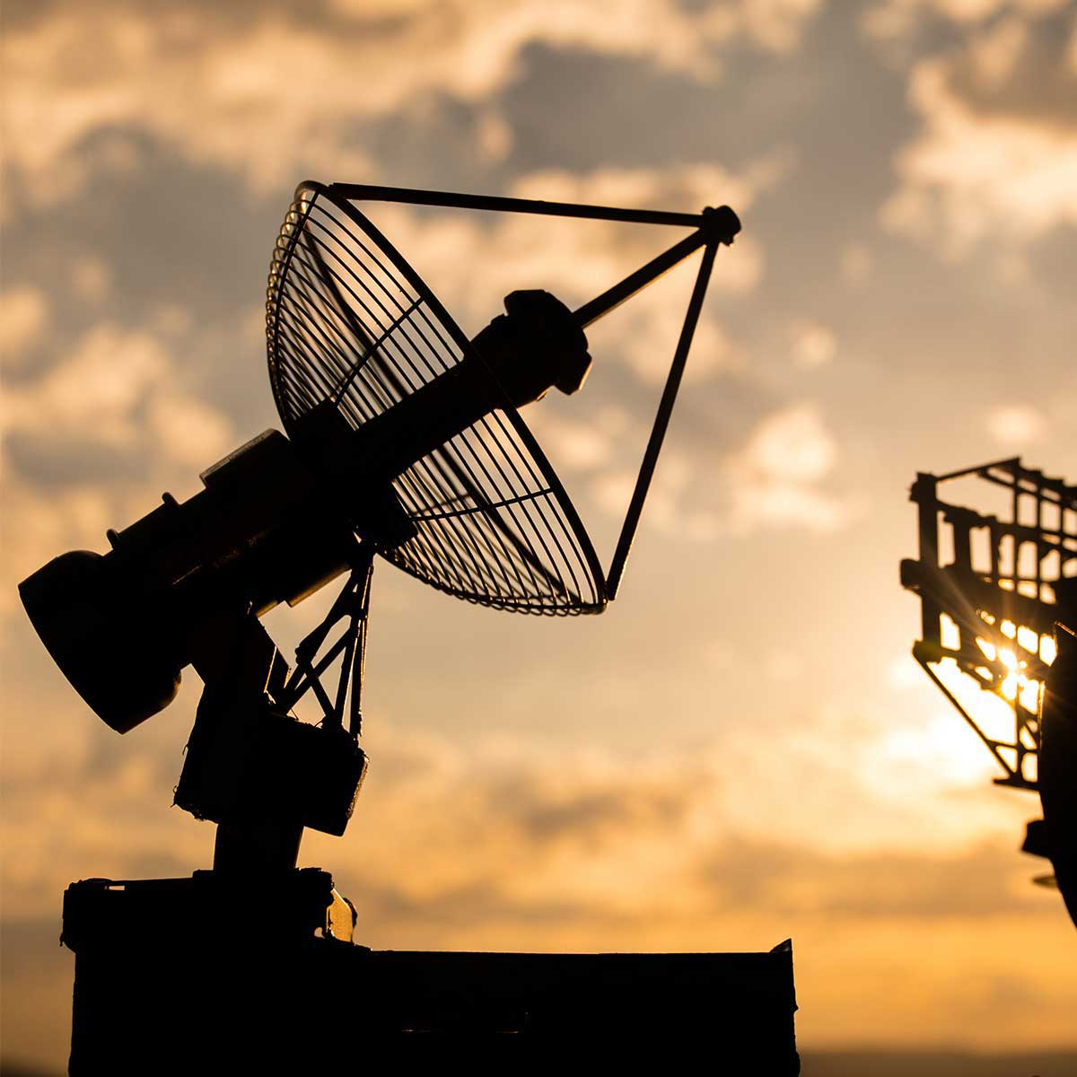 Radar for defence purposes.